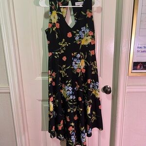 ☀️Black/floral wide leg jumpsuit☀️